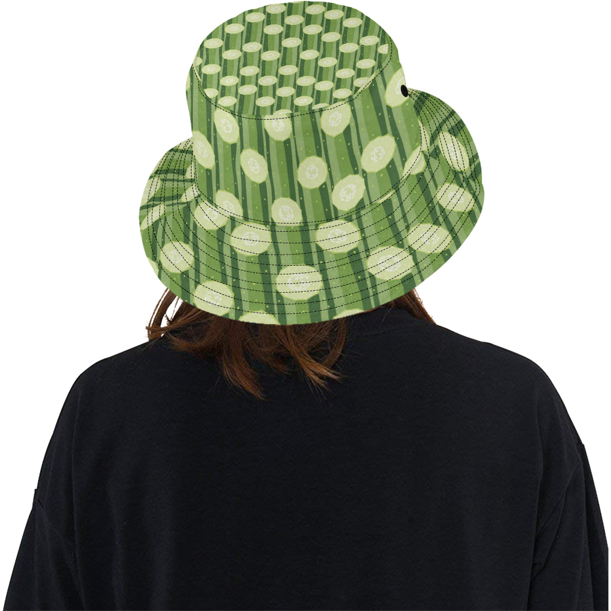 Cucumber Pattern Print Design CC03 Unisex Bucket Hat