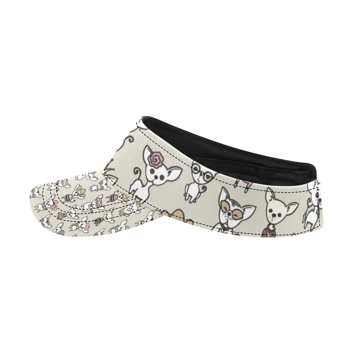 Chihuahua Pattern Print Design 02 Unisex Sun Visor