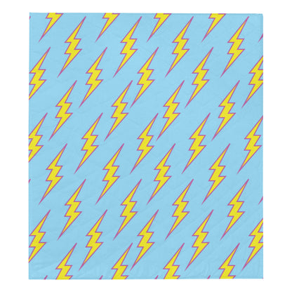Lightning Thunder Pattern Print Design 02 Premium Quilt