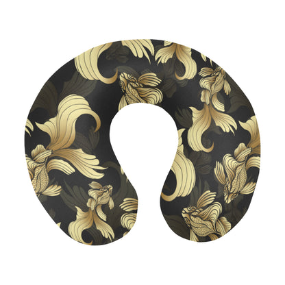 Goldfish Pattern Print Design 02 U-Shaped Travel Neck Pillow