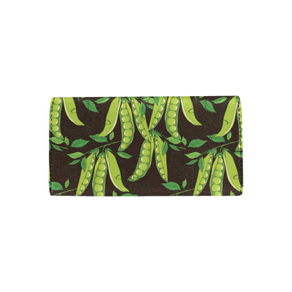 Peas Pattern Print Design A03 Women's Trifold Wallet