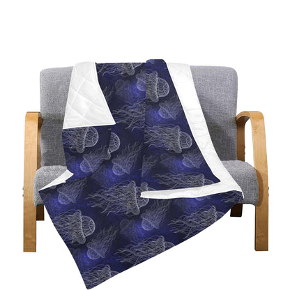 Jellyfish Pattern Print Design 02 Premium Quilt