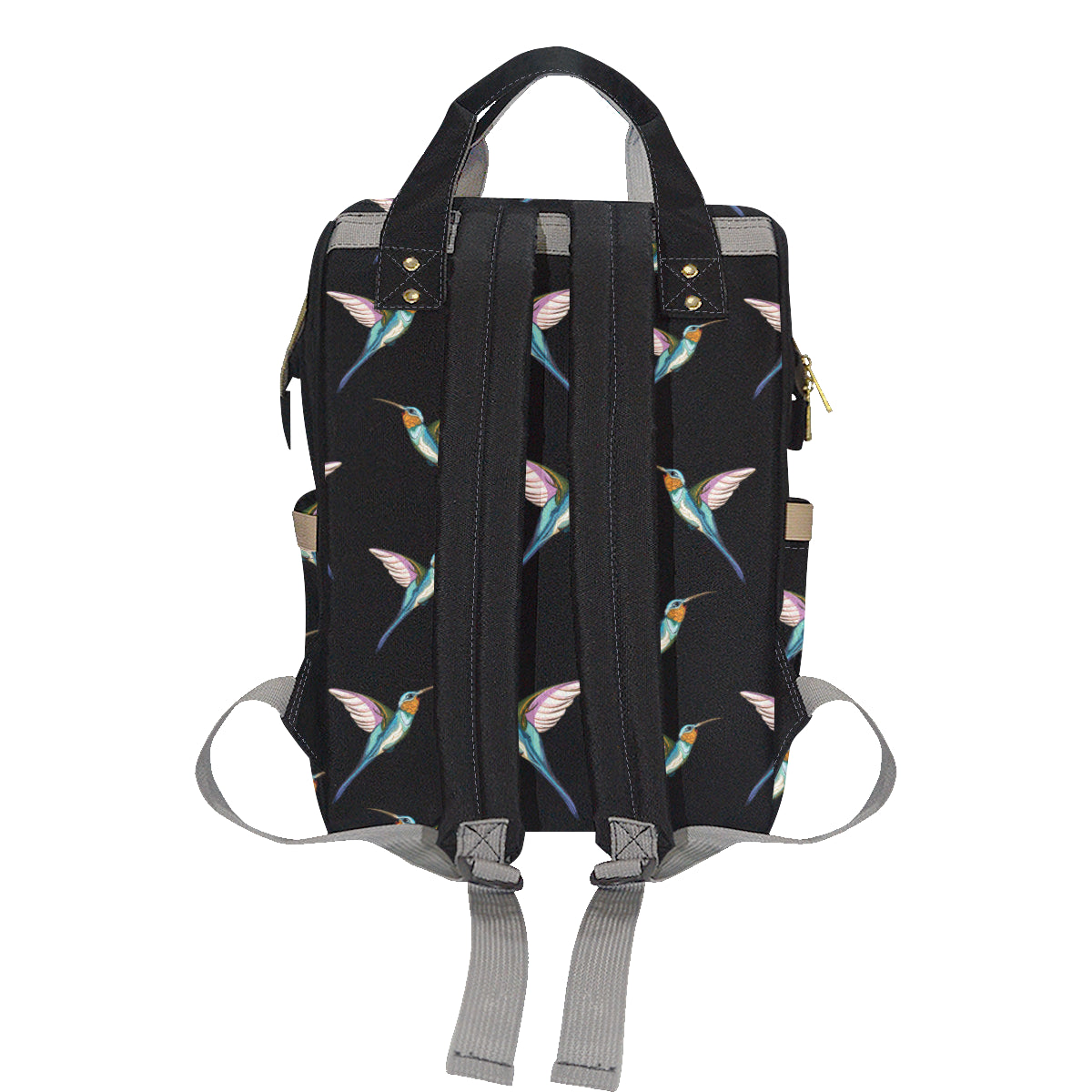 Hummingbird Pattern Print Design 06 Diaper Bag Backpack