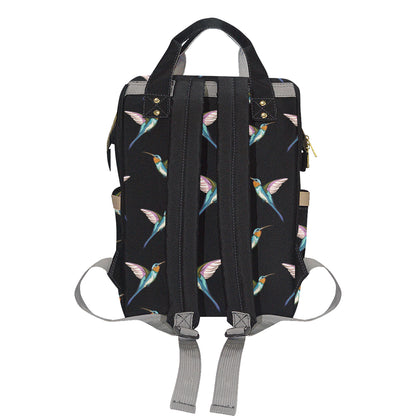 Hummingbird Pattern Print Design 06 Diaper Bag Backpack