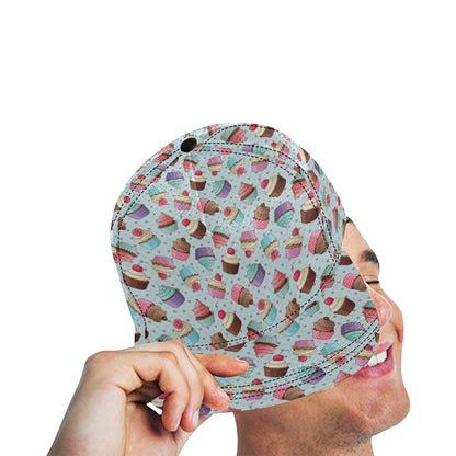 Cupcakes Fancy Heart Print Pattern Snapback Cap