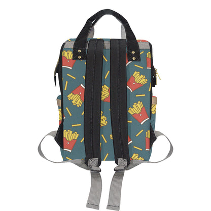French Fried Pattern Print Design 04 Diaper Bag Backpack