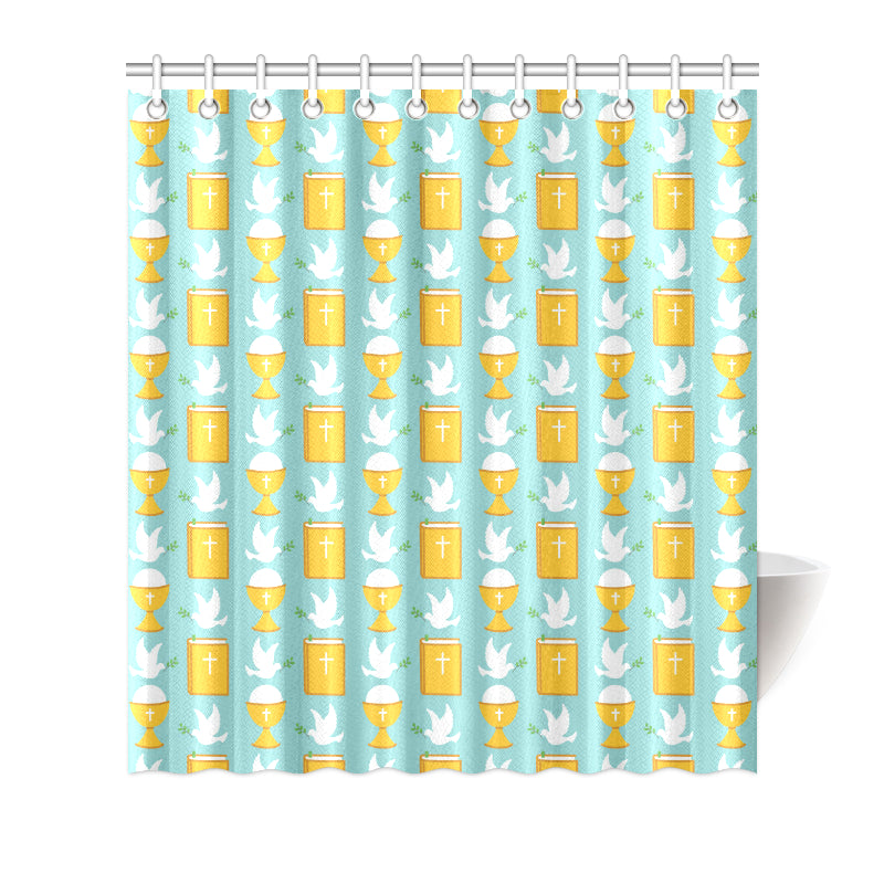 Christian Pattern Print Design 02 Shower Curtain