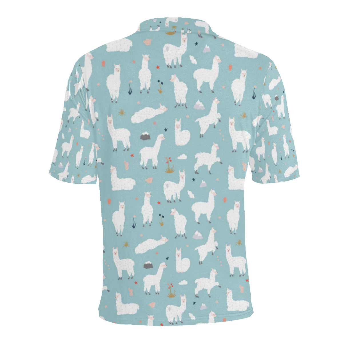 Alpaca Pattern Print Design 02 Men Polo Shirt