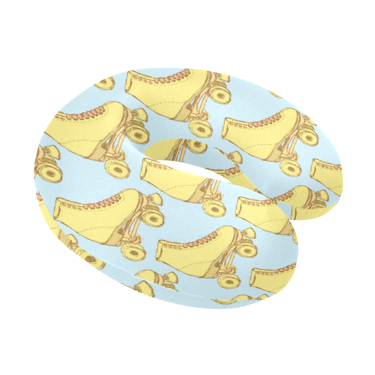 Roller skate Pattern Print Design A03 U-Shaped Travel Neck Pillow