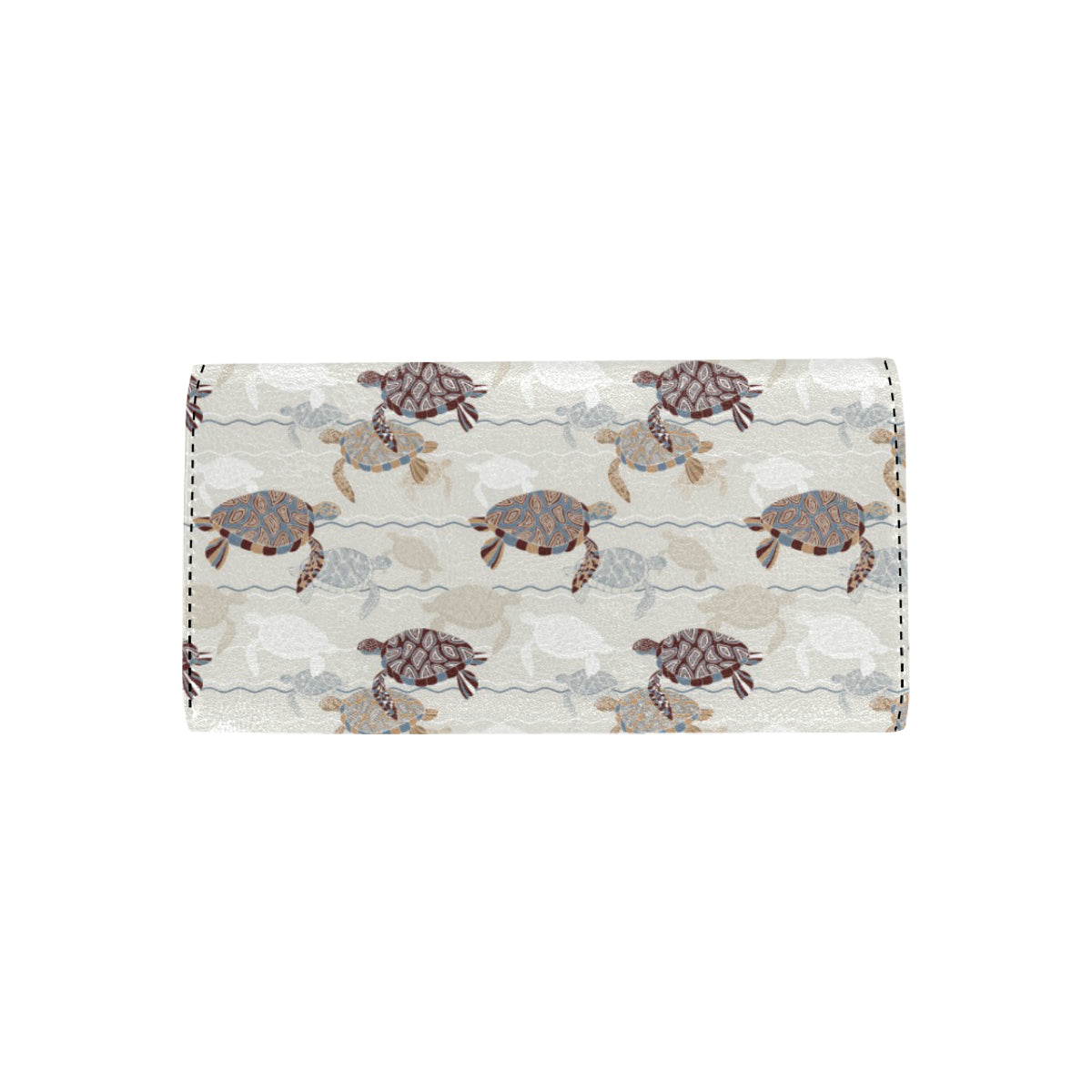 Sea Turtle Pattern Print Design T07 Women's Trifold Wallet