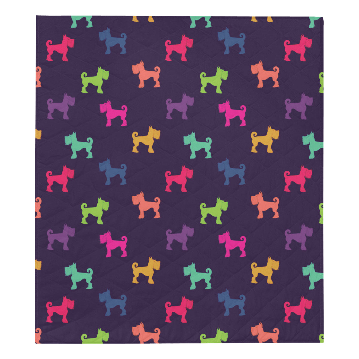 Schnauzers Pattern Print Design A05 Premium Quilt