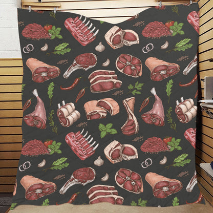 Meat Pattern Print Design 02 Premium Quilt