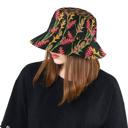 Heliconia Pattern Print Design HL01 Unisex Bucket Hat