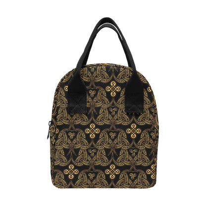 Celtic Knot Gold Design Insulated Lunch Bag