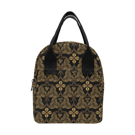 Celtic Knot Gold Design Insulated Lunch Bag