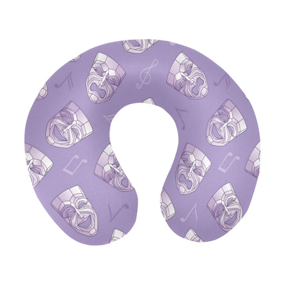 Acting Mask Pattern Print Design 05 U-Shaped Travel Neck Pillow