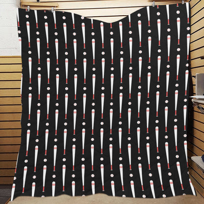 Baseball Pattern Print Design 03 Premium Quilt