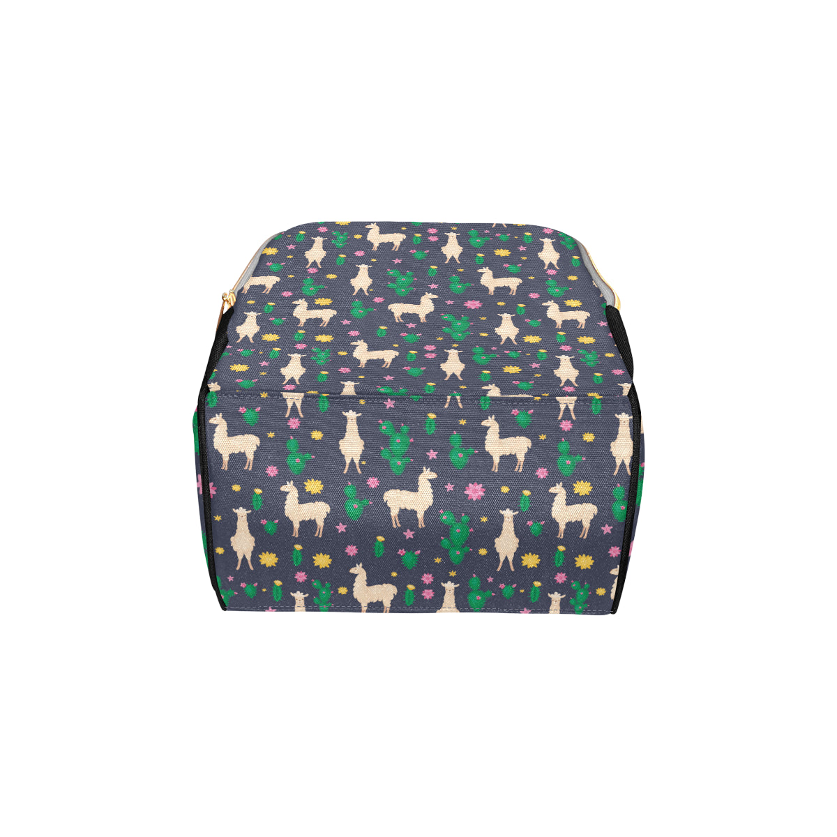 Llama Cactus Pattern Print Design 012 Diaper Bag Backpack