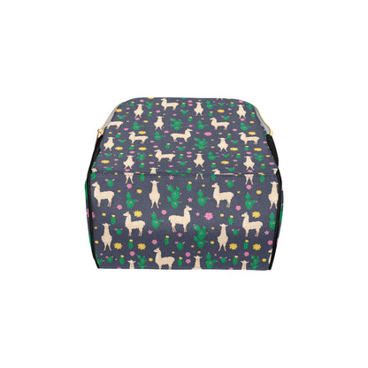 Llama Cactus Pattern Print Design 012 Diaper Bag Backpack