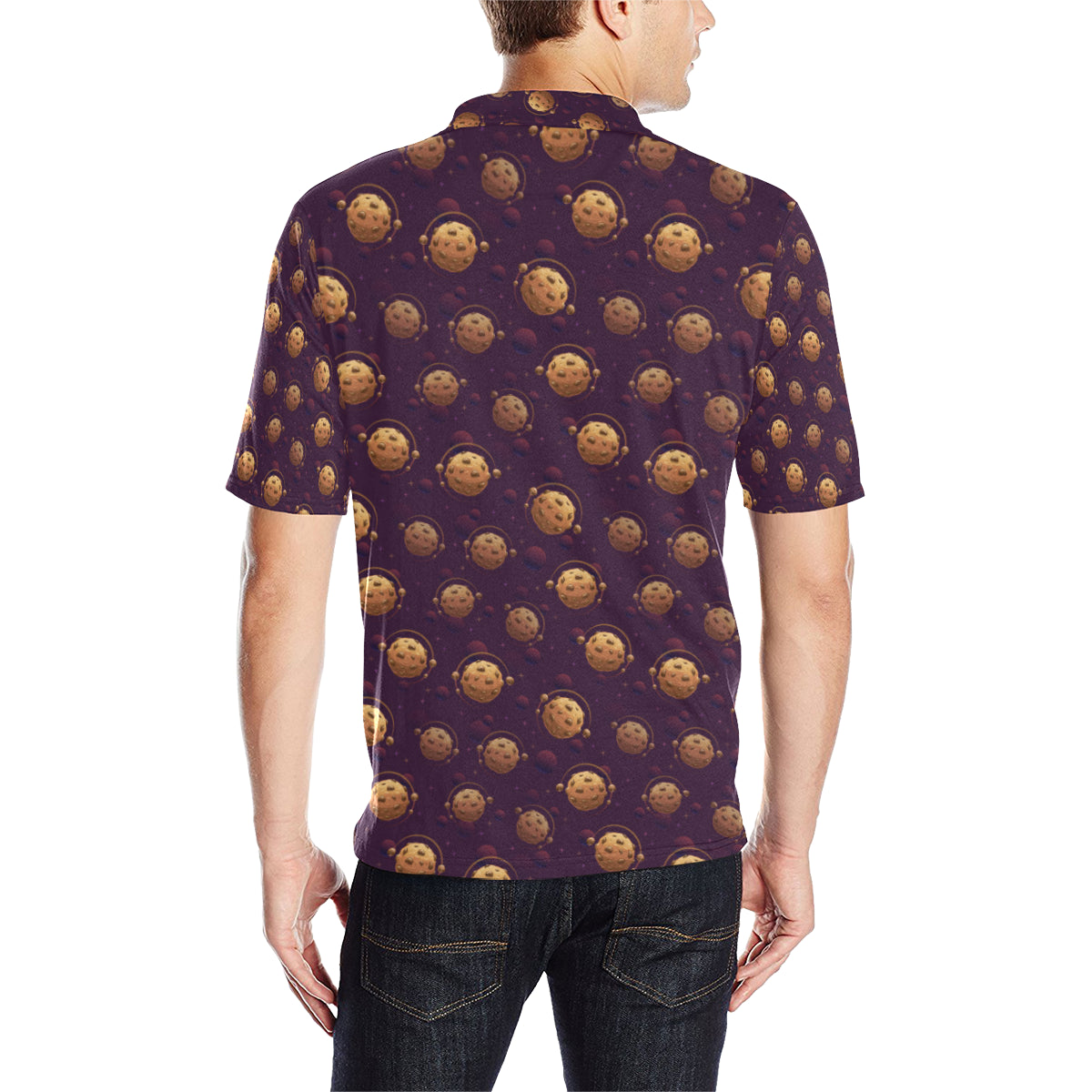 Cookie Pattern Print Design 03 Men Polo Shirt