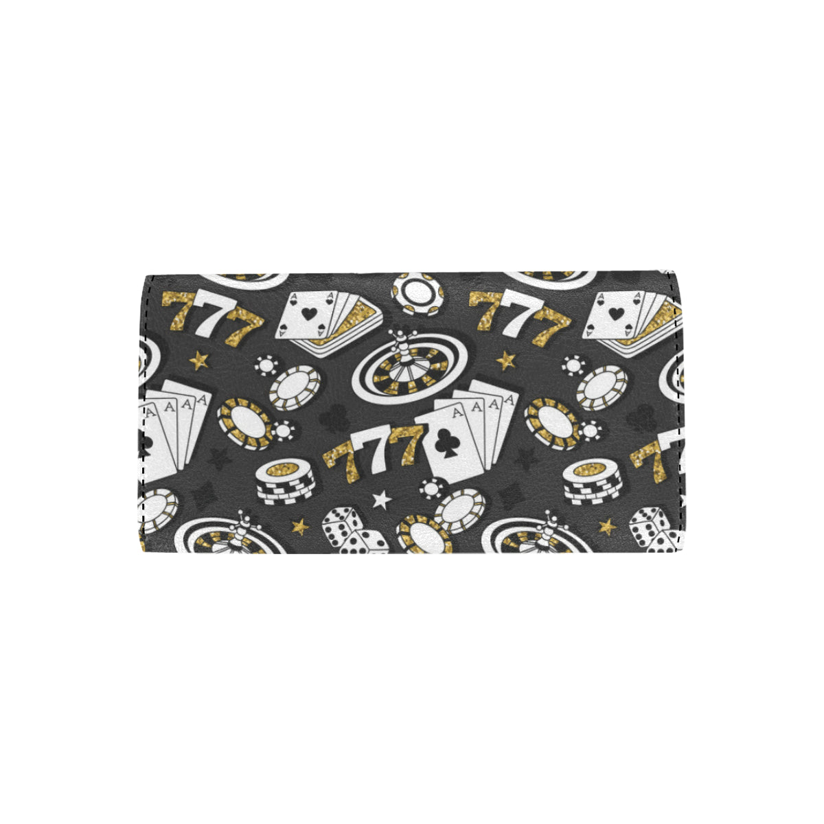 Casino Pattern Print Design 05 Women's Trifold Wallet