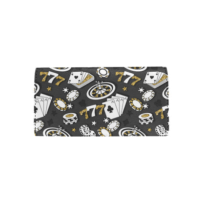 Casino Pattern Print Design 05 Women's Trifold Wallet