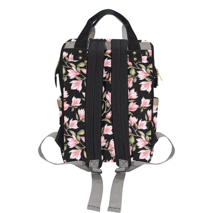 Magnolia Pattern Print Design MAG03 Diaper Bag Backpack