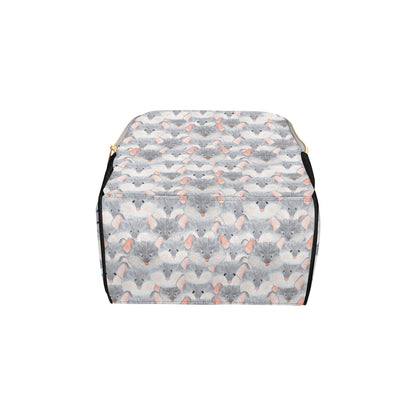 Rat Baby Pattern Print Design 02 Diaper Bag Backpack