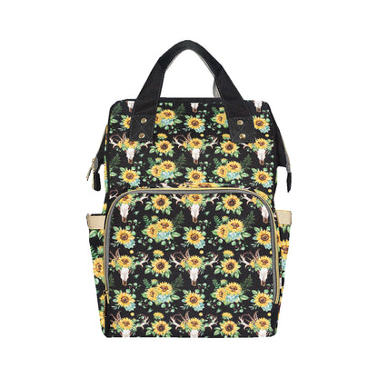 Sunflower Pattern Print Design SF08 Diaper Bag Backpack