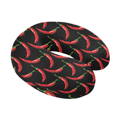 Chilli Pepper Pattern Print Design 01 U-Shaped Travel Neck Pillow