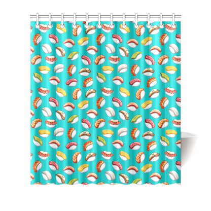 Sushi Themed Print Shower Curtain
