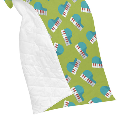Piano Pattern Print Design 03 Premium Quilt
