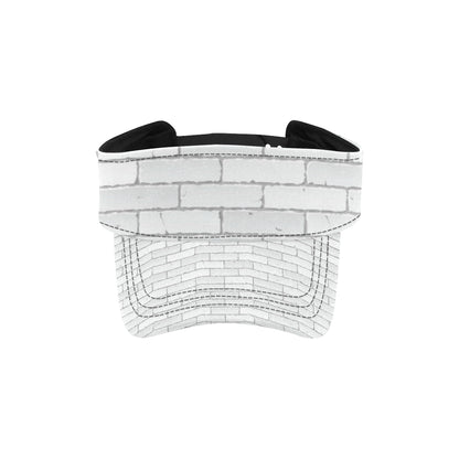 Brick White Pattern Print Design 03 Unisex Sun Visor