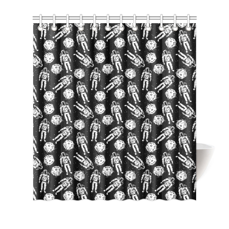 Astronaut Pattern Print Design 03 Shower Curtain
