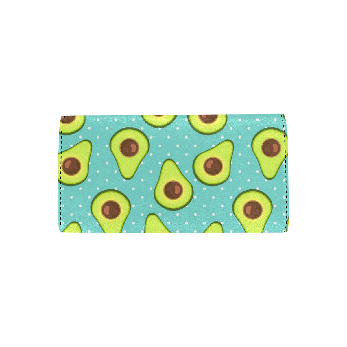 Avocado Pattern Print Design AC012 Women's Trifold Wallet