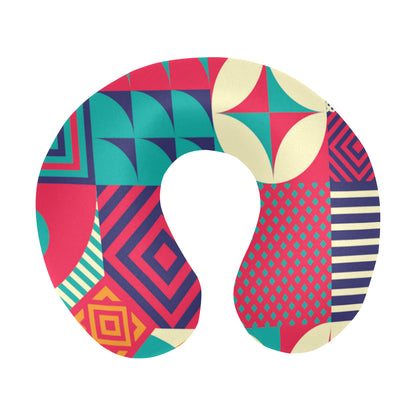 Mosaic Pattern Print Design 03 U-Shaped Travel Neck Pillow
