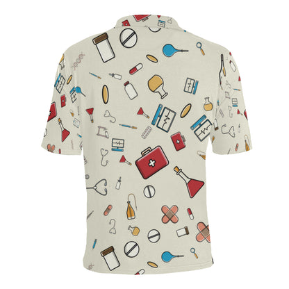 Nurse Pattern Print Design A04 Men Polo Shirt