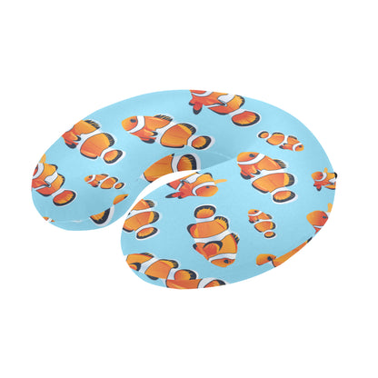 Clownfish Pattern Print Design 01 U-Shaped Travel Neck Pillow