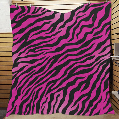 Pink Zebra Premium Quilt
