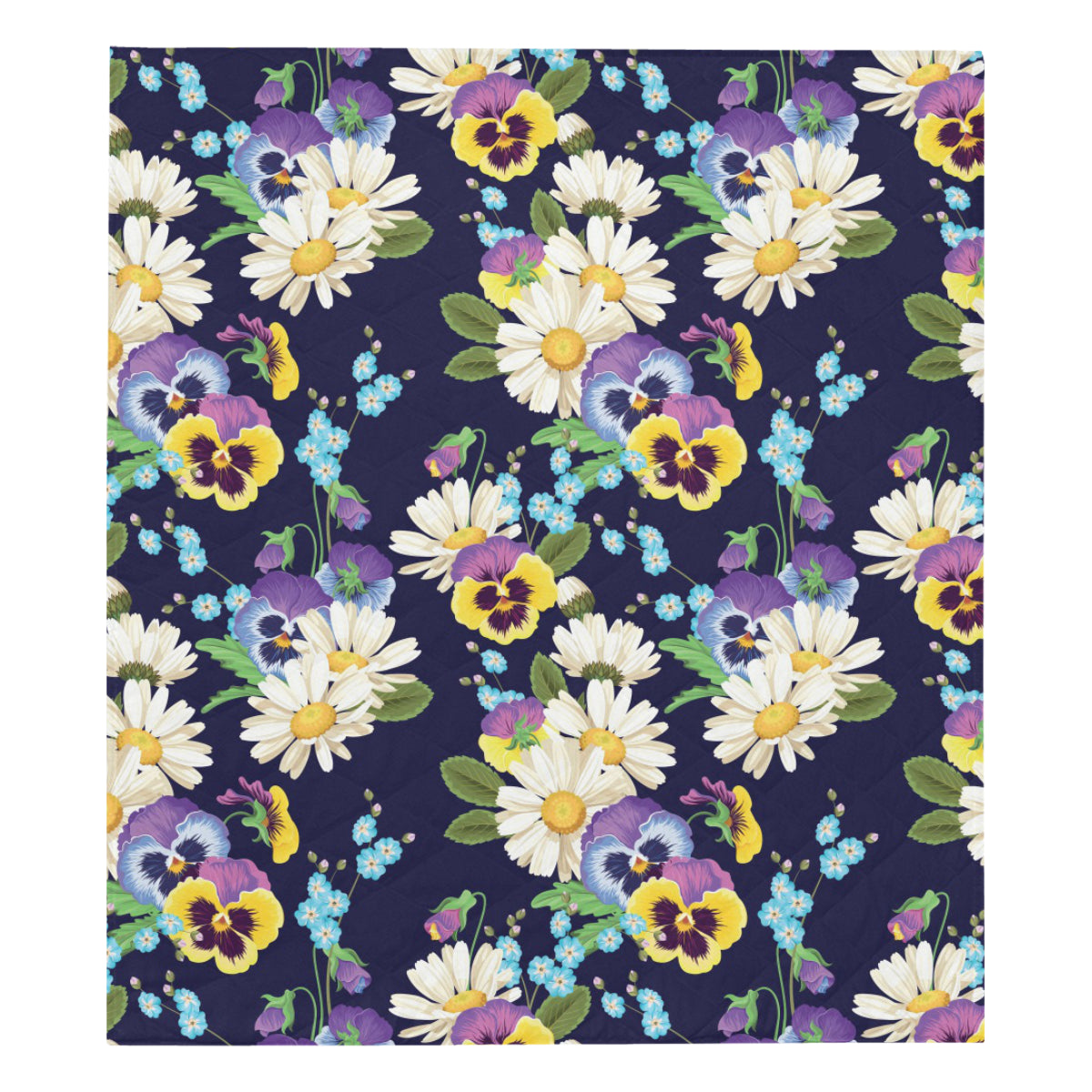 Pansy Pattern Print Design PS03 Premium Quilt
