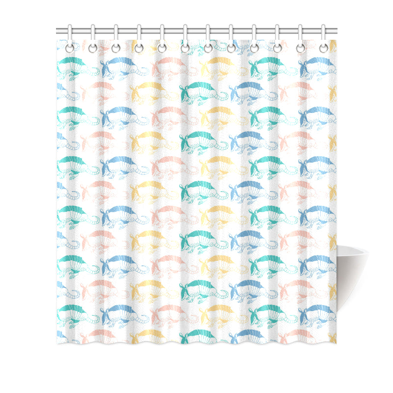 Armadillo Pattern Print Design 05 Shower Curtain