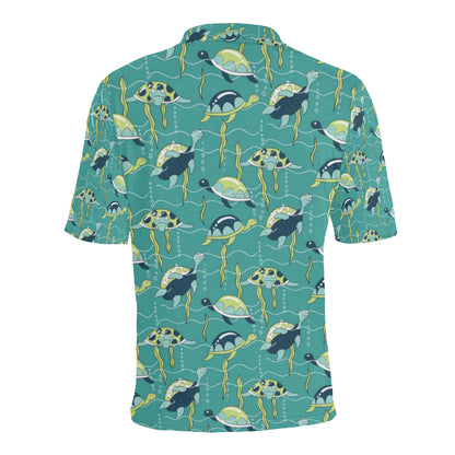 Sea Turtle Pattern Print Design T08 Men Polo Shirt