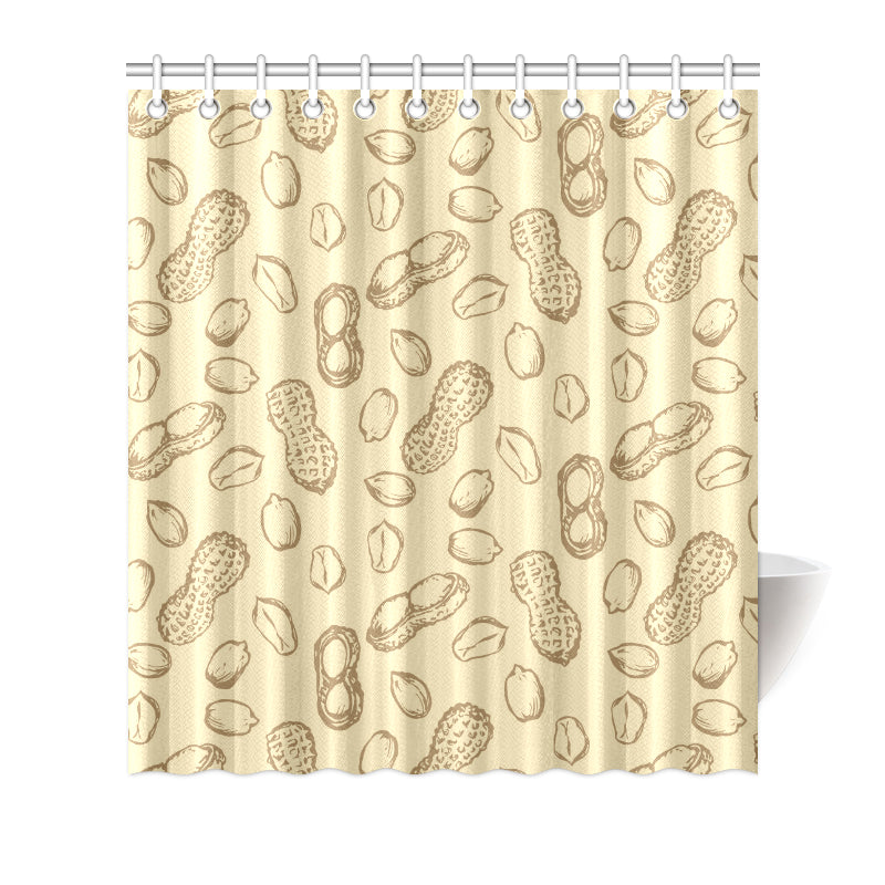 Peanut Pattern Print Design A02 Shower Curtain