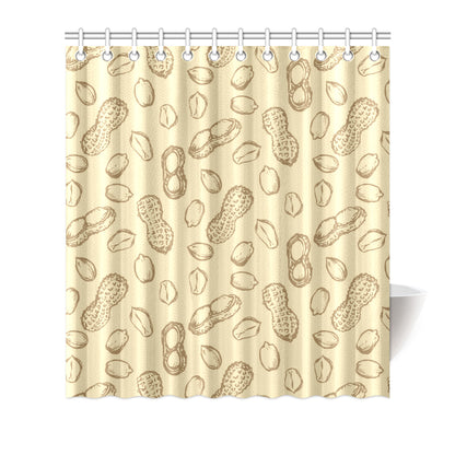Peanut Pattern Print Design A02 Shower Curtain