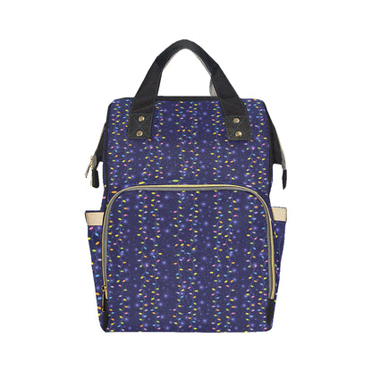 Christmas Light Pattern Print Design 03 Diaper Bag Backpack