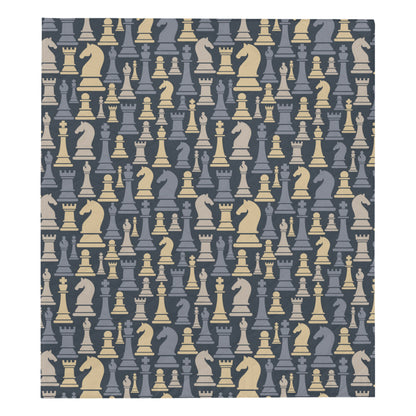 Chess Pattern Print Design 04 Premium Quilt