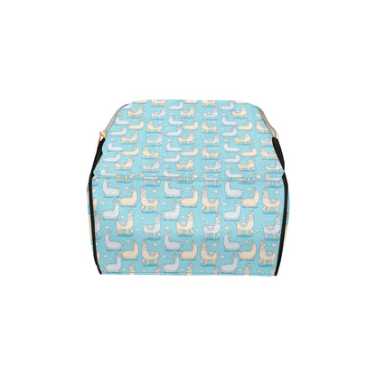 Alpaca Pattern Print Design 06 Diaper Bag Backpack