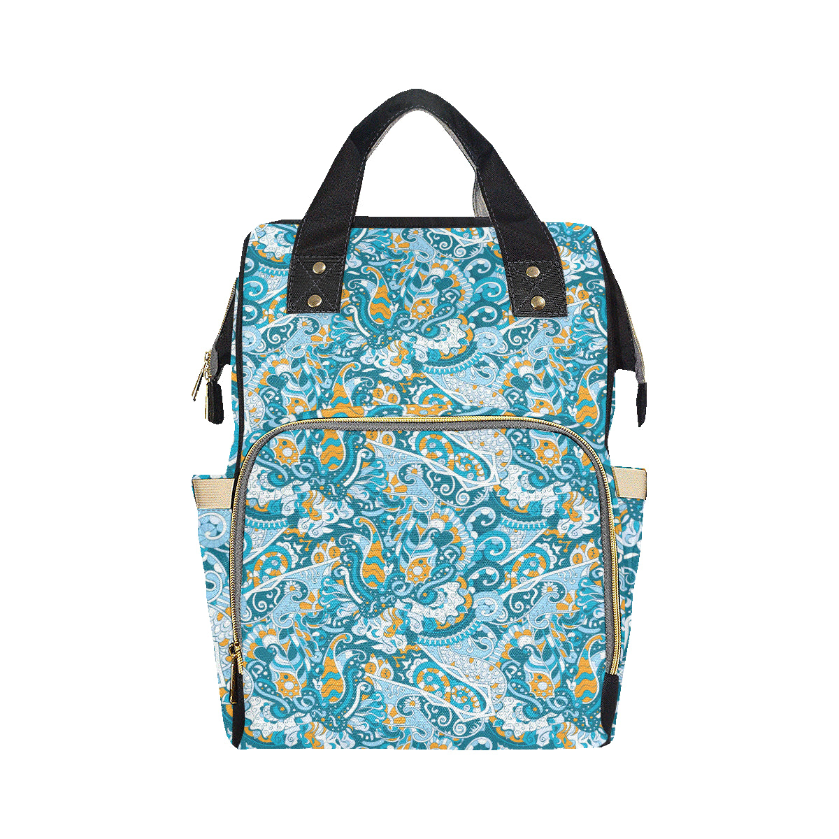 Funky Retro Pattern Print Design A03 Diaper Bag Backpack