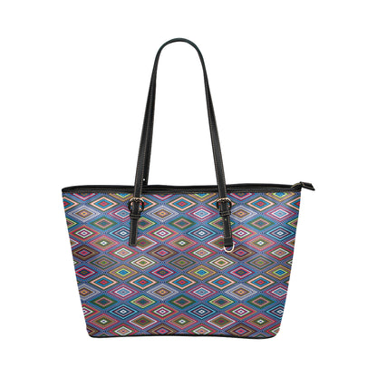 Southwestern Design Leather Tote Bag