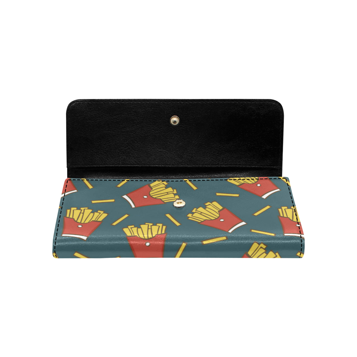 French Fried Pattern Print Design 04 Women's Trifold Wallet